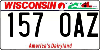 WI license plate 157OAZ