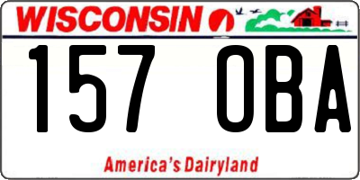 WI license plate 157OBA