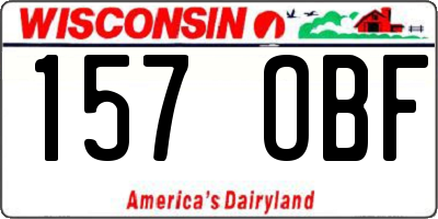 WI license plate 157OBF