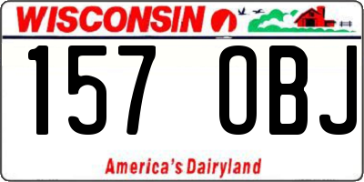 WI license plate 157OBJ