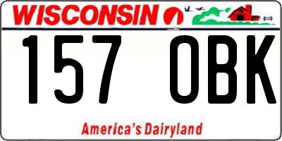 WI license plate 157OBK