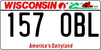 WI license plate 157OBL