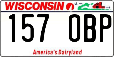 WI license plate 157OBP