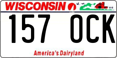 WI license plate 157OCK