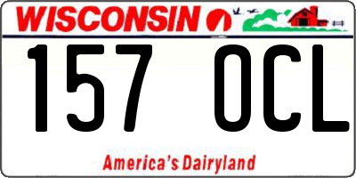 WI license plate 157OCL