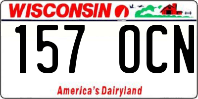 WI license plate 157OCN