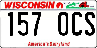 WI license plate 157OCS
