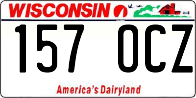 WI license plate 157OCZ