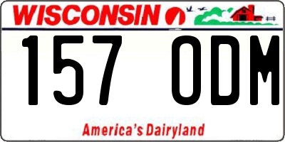 WI license plate 157ODM