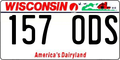 WI license plate 157ODS