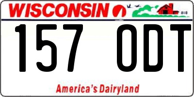 WI license plate 157ODT