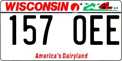 WI license plate 157OEE