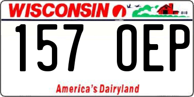 WI license plate 157OEP