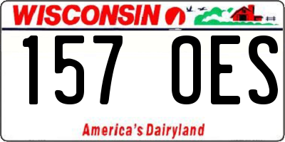 WI license plate 157OES
