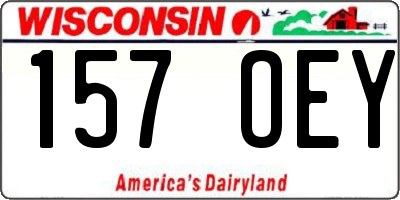 WI license plate 157OEY