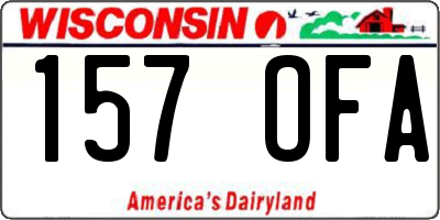 WI license plate 157OFA