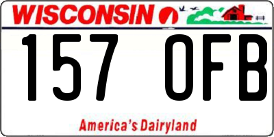 WI license plate 157OFB