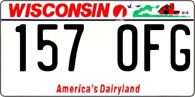 WI license plate 157OFG