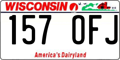 WI license plate 157OFJ