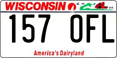 WI license plate 157OFL