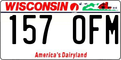 WI license plate 157OFM