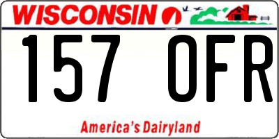 WI license plate 157OFR