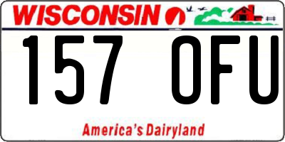 WI license plate 157OFU