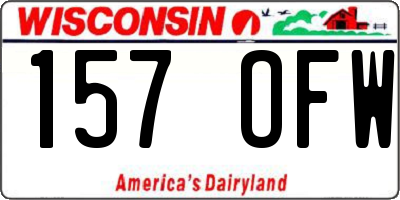 WI license plate 157OFW