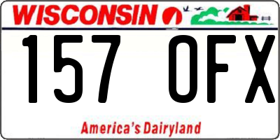 WI license plate 157OFX
