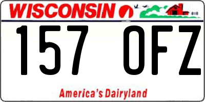 WI license plate 157OFZ