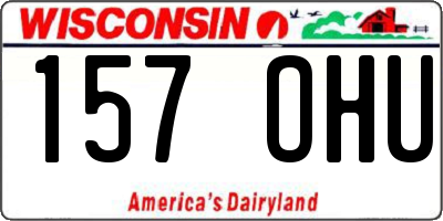 WI license plate 157OHU