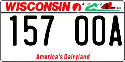 WI license plate 157OOA