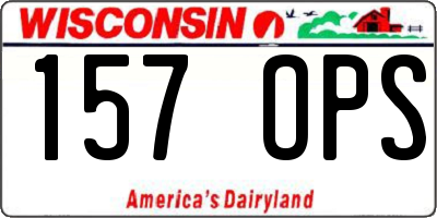 WI license plate 157OPS