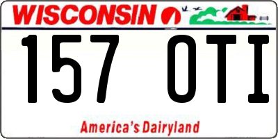 WI license plate 157OTI
