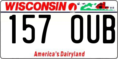 WI license plate 157OUB
