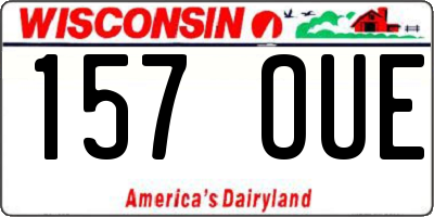 WI license plate 157OUE