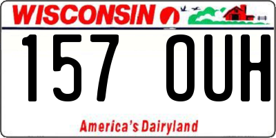 WI license plate 157OUH