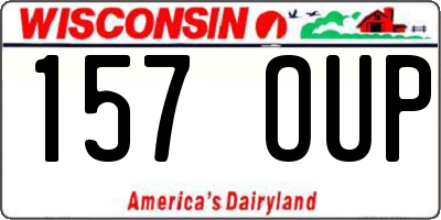 WI license plate 157OUP