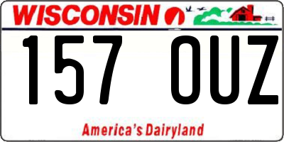 WI license plate 157OUZ