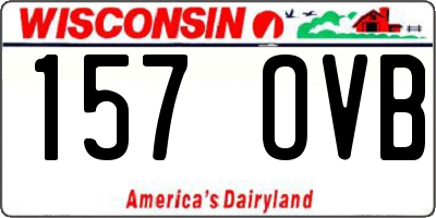 WI license plate 157OVB
