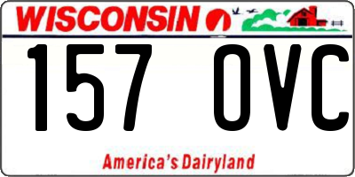 WI license plate 157OVC