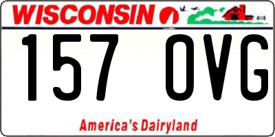 WI license plate 157OVG