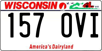 WI license plate 157OVI
