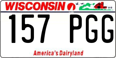 WI license plate 157PGG