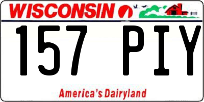 WI license plate 157PIY