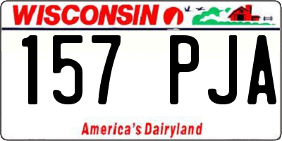 WI license plate 157PJA