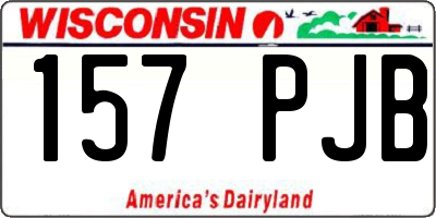 WI license plate 157PJB