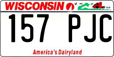 WI license plate 157PJC
