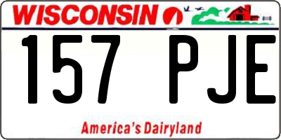 WI license plate 157PJE