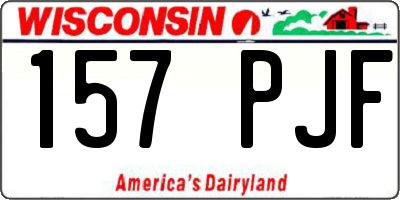 WI license plate 157PJF